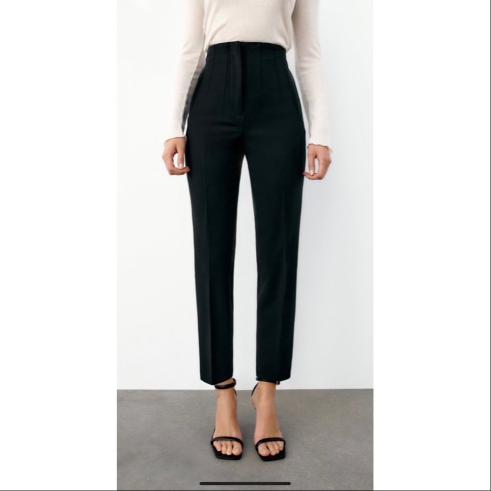 NWT ZARA HIGH WAISTED TROUSERS CIGARETTE PANTS (*Bloggers Fav*)